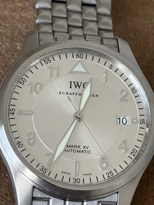 IWC Mark XV Pilot's  38 MM Watch  Spitfire Silver Men's Watch - IW325314 - Image 1 of 4