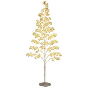 Outdoor LED Christmas Tree 210cm, 1200 Warm White Micro Lights Gold Ball Xmas - Picture 1 of 8