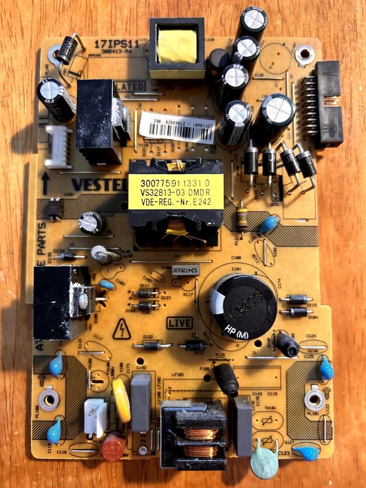 PLACA FUENTE DE ALIMENTACIÓN PSU 17IPS11 23110481 TOSHIBA 32D1333DB 32D3454DB 32D3453DB TV Foto 1 de 1