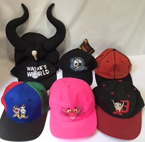 Vintage 90s Hat Lot Betty Boop Wayne’s World Cross Colours Taz Pink Panther