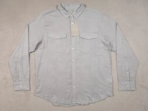 Top informal de algodón Everlane para hombre gris cuello largo manga larga con botones completos - Imagen 1 de 12