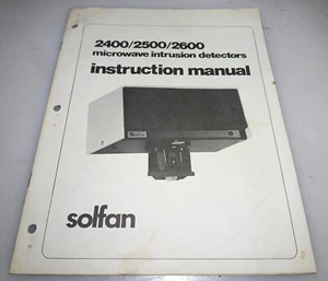 De colección Solfan 2400/2500/2600 Microondas Detector de Intrusiones Manual de Instrucciones - Imagen 1 de 5