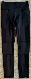 NWT Fabletics Women’s Size M/8 High-Waisted Motion365 + Moto Black Leggings (A6) - Picture 1 of 14