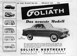 1958 Goliath 1100 Sport Coupe Original Rare Ad - Picture 1 of 1