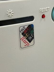 IBM OS2 OS/2 WARP OS Custom Vintage Computer Case Badge Sticker CLEAR or WHITE
