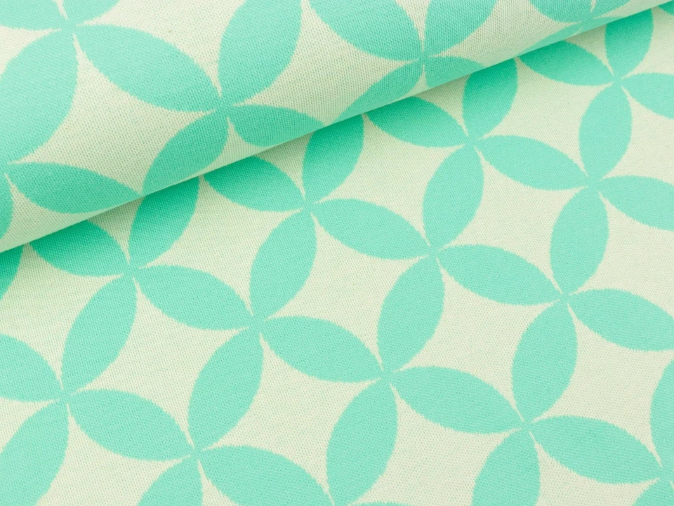 Hamburger Liebe 2 Farb-Jacquardjersey Weekender Sunny verdino-meringa - Bild 1 von 1