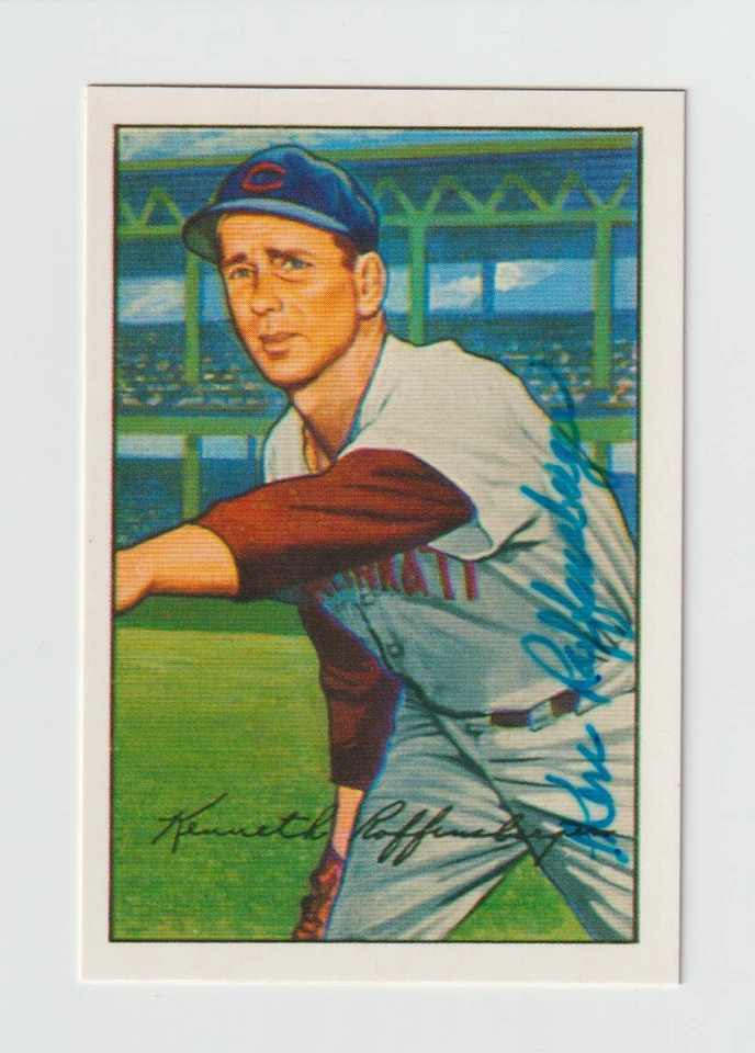 Ken Raffensberger Signed 1952 Bowman Reprint Original Autograph Reds - Died 2002 - Image 1 of 1