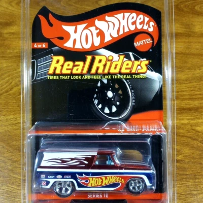 Hot Wheels RLC Real Riders '64 GMC Panel 1447/4000 White Red Blue Series 10 2011 - Image 1 of 3