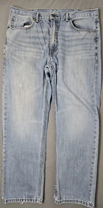 Levis jeans mens 38x30 505 light wash Blue workwear classic fit **see condition* - Picture 1 of 14