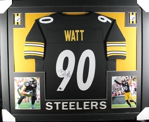 TJ WATT Signed/Autographed Custom Jersey in 35x43 Frame -Beckett/BAS - Picture 1 of 2