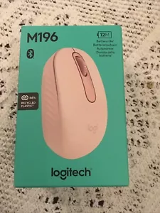 Logitech Mini Wireless Mouse M196 Ambidextrous IR LED Bluetooth 1000 DPI Pink - Picture 1 of 1
