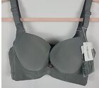 NEW FallSweet Women GreyPadded Push Up Comfort Underwire Hide Back Bulge Bra 38