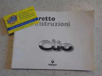 LIBRETTO USO E MANUTENZIONE RENAULT CLIO MK2- EDIZIONE 1998 - ORIGINALE - Immagine 1 di 2