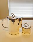 Christofle Vertigo Silver Plated Teapot And Sugar Bowl With Lid