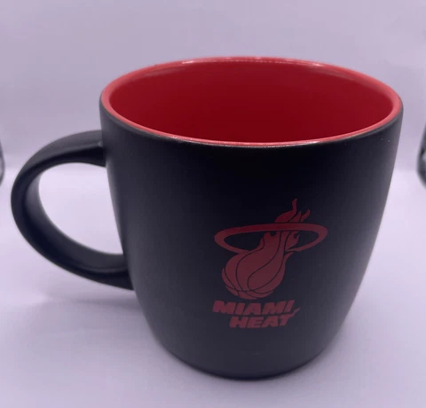 NBA Miami Heat 15oz. Campfire Team Mug Black Red Inside unique Basketball Cover