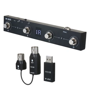 M-VAVE Wireless BT MIDI Foot Controller Pedal Rechargeable + MIDI Adapter O8I8
