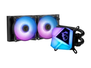 MSI MAG Series CORELIQUID C240 AIO Liquid CPU Cooler, 240mm Radiator, Dual 120mm - Afbeelding 1 van 4