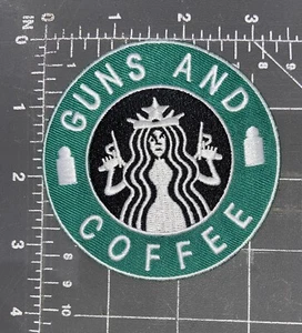 Guns And Coffee Patch Starbucks 2nd Amendment Rights Firearms & Conservative GOP - Picture 1 of 1