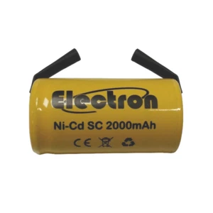 BATTERIA PILA NiCd SC 1,2v 2000 mah a saldare TRAPANO AVVITATORE Ni-Cd 22x42mm - Picture 1 of 2