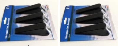 6x Türstopper Türkeil Gummikeil Fensterkeil schwarz 11,5 x 4 x 3cm - Bild 1 von 3