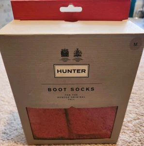 NEW NIB HUNTER BOOT SOCKS HUNTER BOOTS ORIGINAL medium MILITARY RED FOOTWEAR - Picture 1 of 7