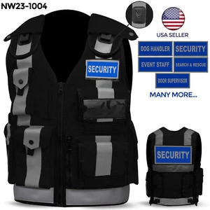 Hi Viz Green Tactical Vest Security Enforcement CCTV, Dog Handler, Press, Event - Picture 1 of 5