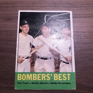 1963 Topps 173 Bombers' Best MICKEY MANTLE Tresh Richardson NY YANKEES 👀 - Picture 1 of 8