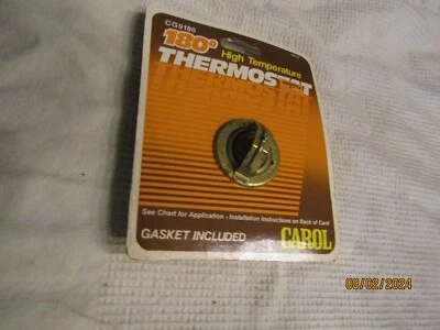 Termostato automotriz vintage Carol Cable CG9180 CG9180 180 grados con junta Nuevo de Lote Antiguo Foto 1 de 2