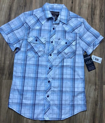 NWT Machine Custom Co Mens Small Shirt Plaid Casual Short Sleeve City Wear Work - Image 1 of 4