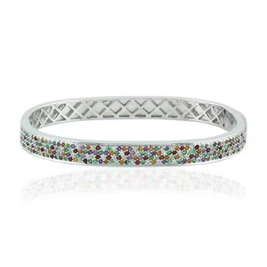 Brazalete multicolor multicolor de plata de ley 925 - Imagen 1 de 6