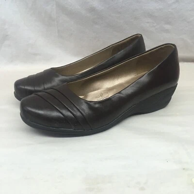 Soft Styles Hush Puppies Mujer Marrón Zapatos Sin Cordones Confort Talla 10 M Foto 1 de 4