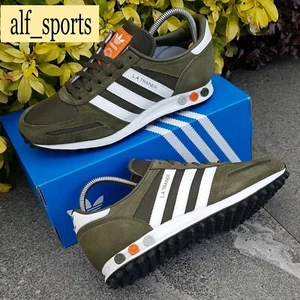 ❤ Scarpe da ginnastica Adidas Originals ® LA nuove con etichette e originali in cargo notturno e arancione taglia UK 9 - Foto 1 di 15