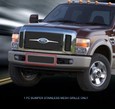 Fedar Fits 2008-2010 Ford F-250/F-350 Black Overlay Wire Mesh Grille Insert - Изображение 1 из 4