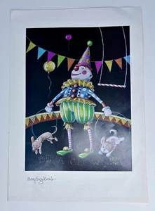 Mary Engelbreit Illustration Print Be A Clown Circus Magazine Pull Out Framable - Picture 1 of 3