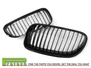 FIT BMW E92 M3 328i 335i 2-DOOR SHINY BLACK FRONT BUMPER KIDNEY SPORT GRILLE - Bild 1 von 2