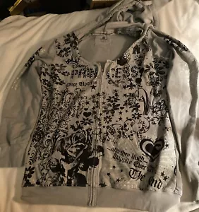 Disney Parks Hoodie Women’s 2XL Full Zip Scoop Princess Graphic Rhinestones - Picture 1 of 12