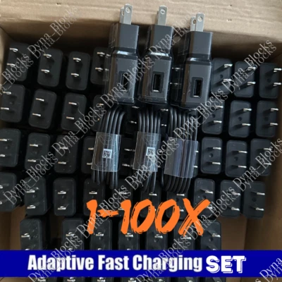 Lote de cables cargador de pared rápido tipo C para Samsung Galaxy S10 Note10 S8 S9 Plus S22 Foto 1 de 4