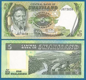 Swaziland 5 Emalangeni P 9b ND (1990) UNC Eswatini ( P 9 b ) - Picture 1 of 1