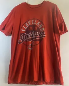 T-shirt MLB originale merchandise Cleveland Indians Chief Wahoo rossa taglia large - Foto 1 di 4
