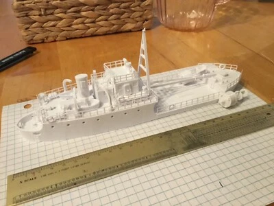 N scale U.S. COAST GUARD WHITE CLASS BUOY TENDER SHIP BOAT  3-D PRINT UNPAINTED - Image 1 of 4