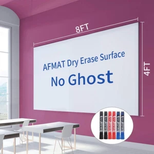 Dry Erase Whiteboard Paper, Large White Board Stickers for Wall, 8X4Ft Dry Erase - Picture 1 of 12