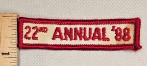 Vintage Boy Scouts Patch 22nd Annual 1988 - Picture 1 of 3