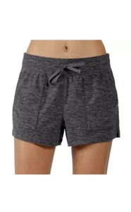 90 Degree Women's Heather Charcoal Soft Drawstring Casual Lounge Shorts New - Picture 1 of 5