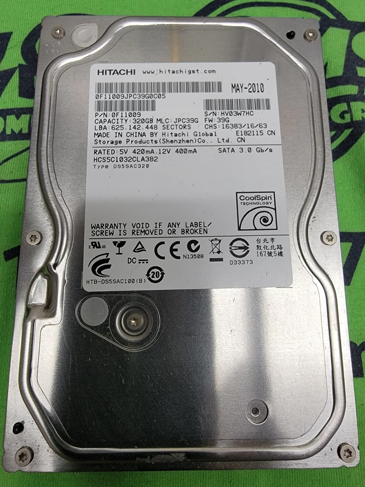 Hitachi HCS5C1032CLA382 320GB 7200U/Min 8MB SATA II 3.5'' - Image 1 of 1