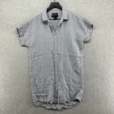 Tahari Legging Dress Womens Size Small Blue Striped Shirt Dress Short Sleeve - Image 1 of 4