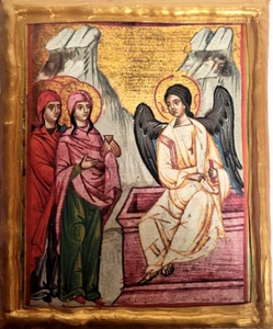 Sunday of The Myrrhbearer Women Byzantine Jerusalem Eastern Orthodox Icon Plaque - Picture 1 of 7