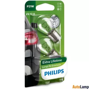 PHILIPS LongLife EcoVision P21W 382 21W BA15s Conventional Indicator 2 bulbs - Picture 1 of 1