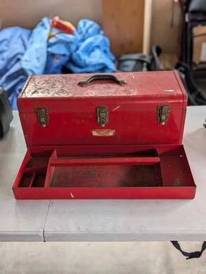 Vintage Craftsman Commercial 24" Hand Carry Tool Box 65141 Made in USA With Tray - Image 1 of 4