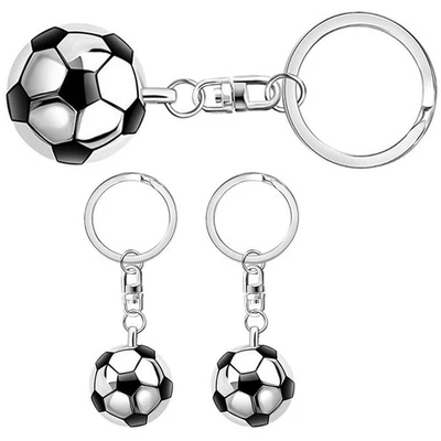  3 Pezzi Ciondolo Calcio, Portachiavi Palla, Decorativo - Immagine 1 di 4
