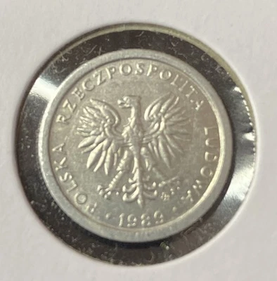 1989 Poland Zloty Aluminum Coin Free Shipping - Image 1 of 2